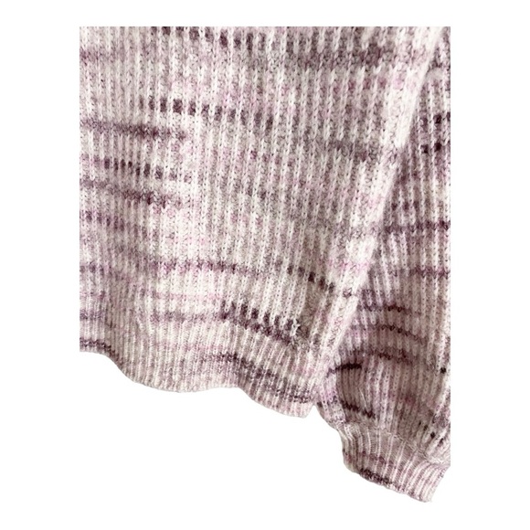 Splendid Space Dye Sweater Crew Neck Long Sleeve Purple Wool Blend Size Large - Picture 9 of 9